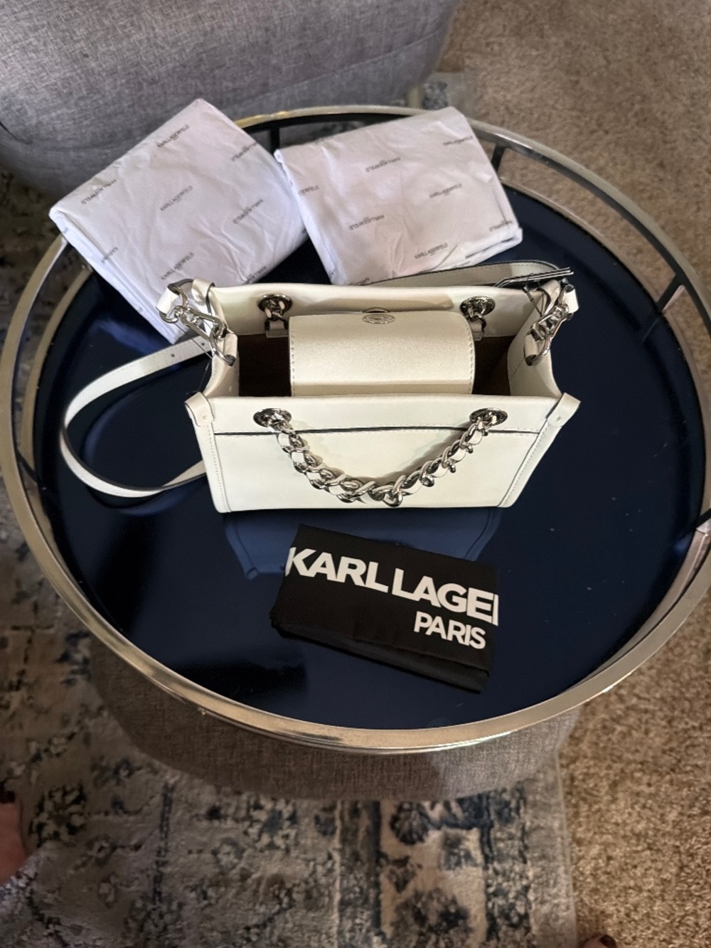 Karl Lagerfeld handbag with storage bag